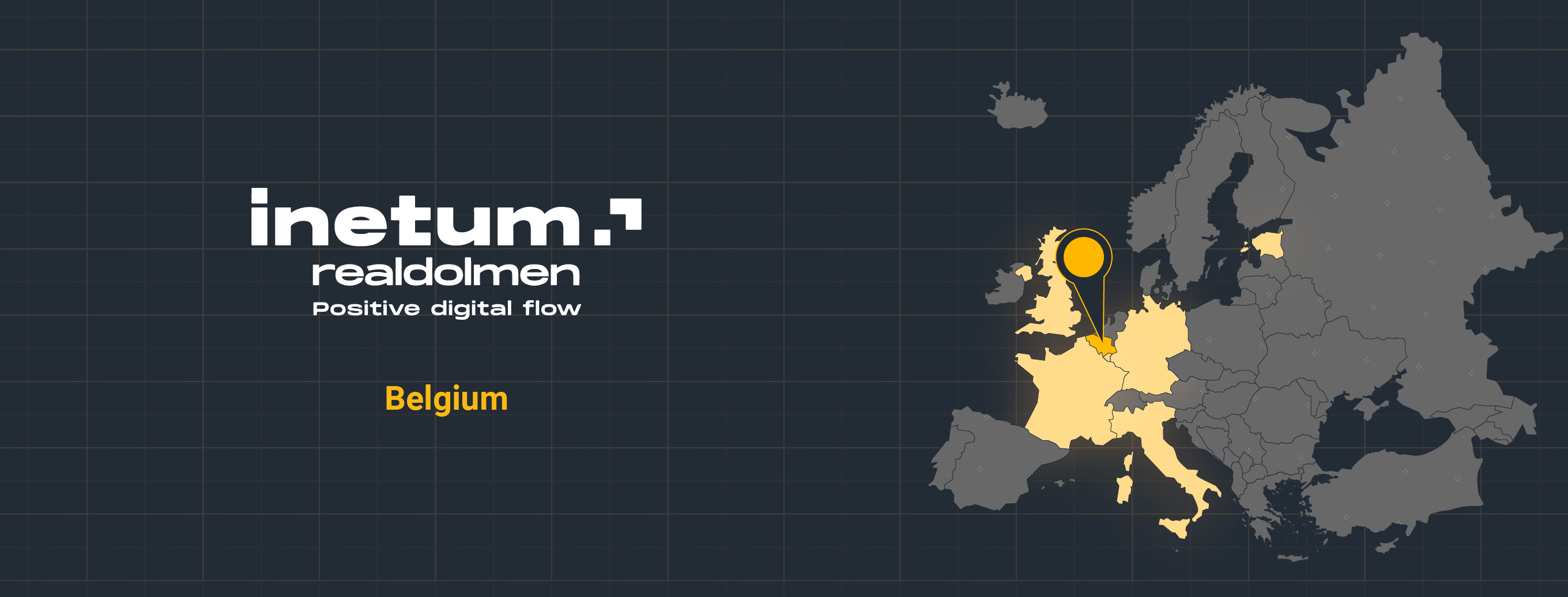 Inetum Realdolmen map highlight Belgium