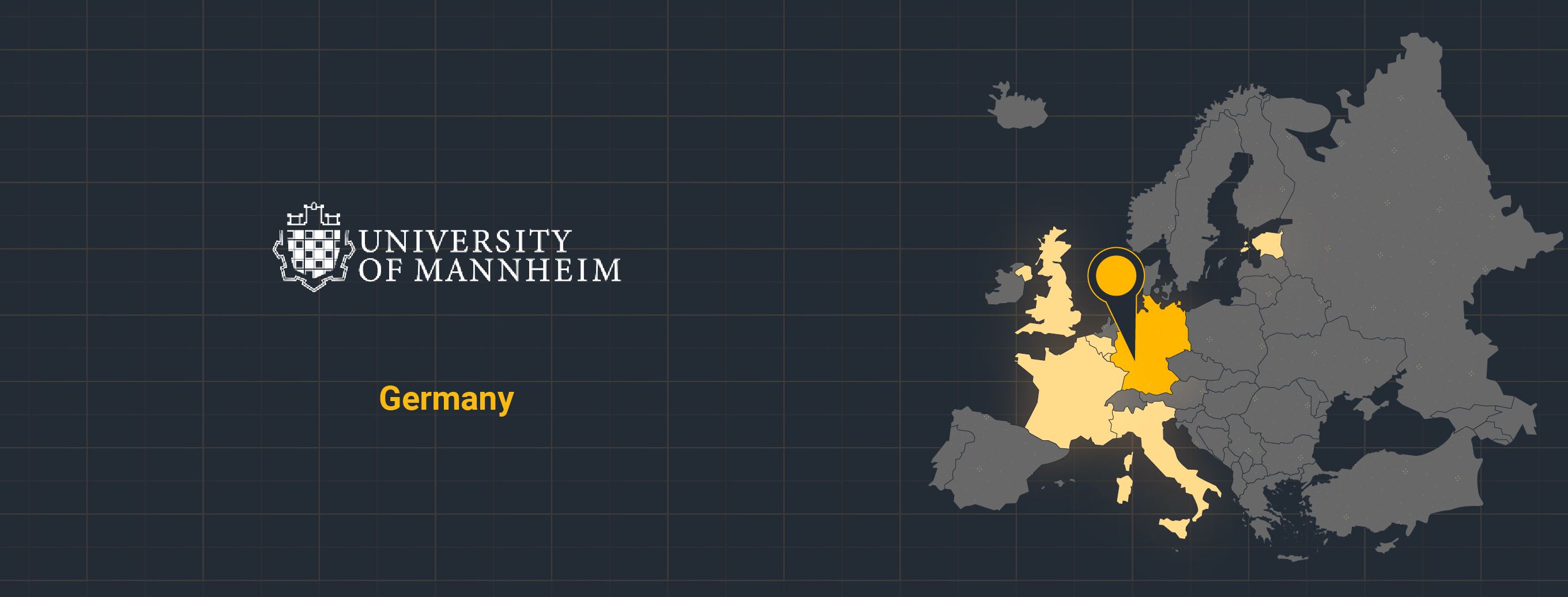 University of Mannheim map highlights Germany