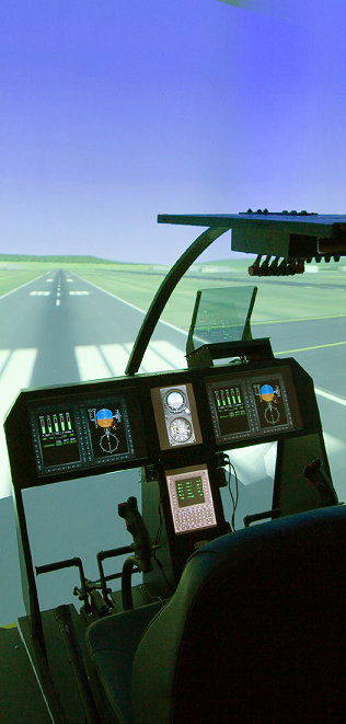 Helicopter sim cockpit